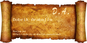 Dobrik Arabella névjegykártya